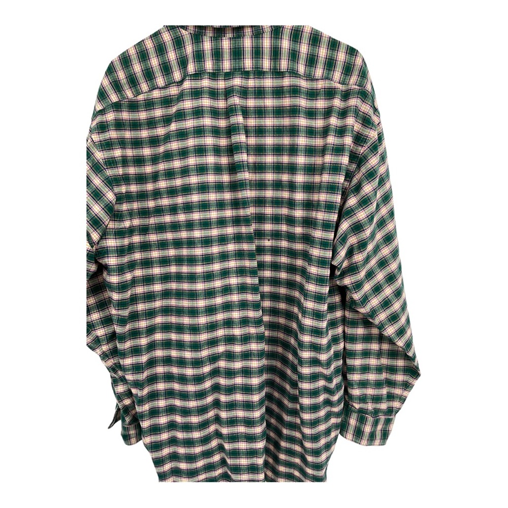 Ralph Lauren Cotton Button Down Long Sleeve Plaid Brushed Shirt - Picture 11 of 16